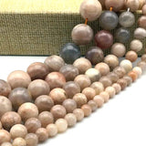 Natural Sun Stone Beads Round Loose For DIY Earrings Making Jewelry