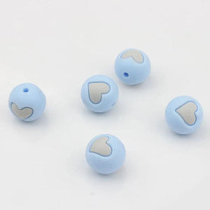 Candy Cardioid Silicone Beads 15mm 10pcs