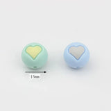 Candy Cardioid Silicone Beads 15mm 10pcs