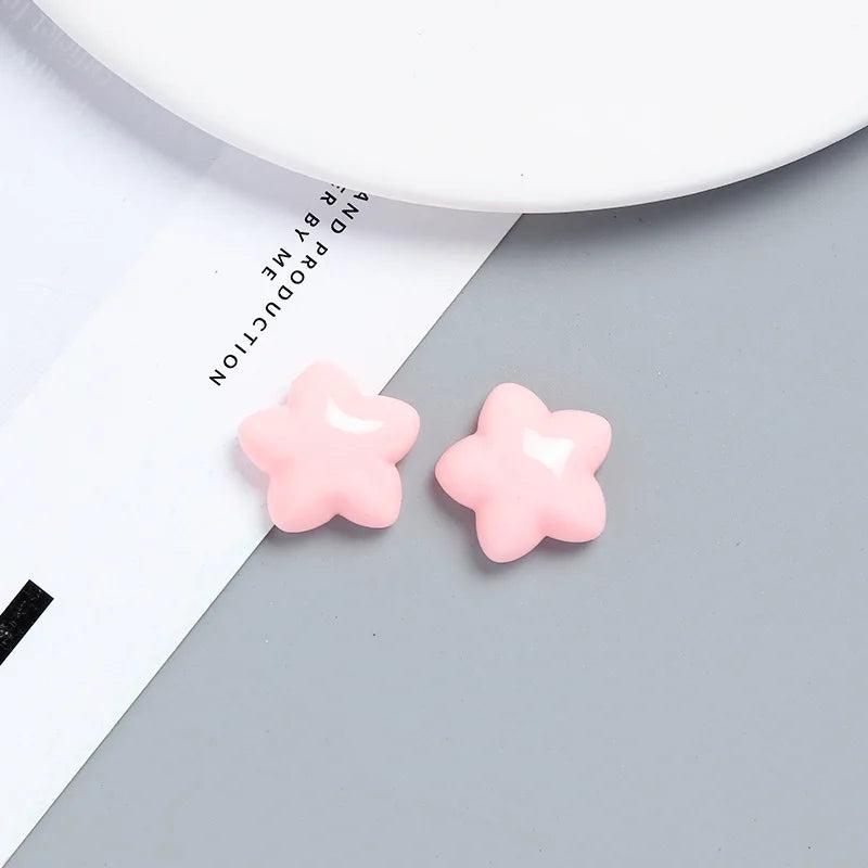 10pcs Acrylic Resin Star Resin Accessorie Flat Base DIY Making Accessory
