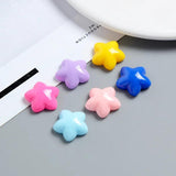 10pcs Acrylic Resin Star Resin Accessorie Flat Base DIY Making Accessory