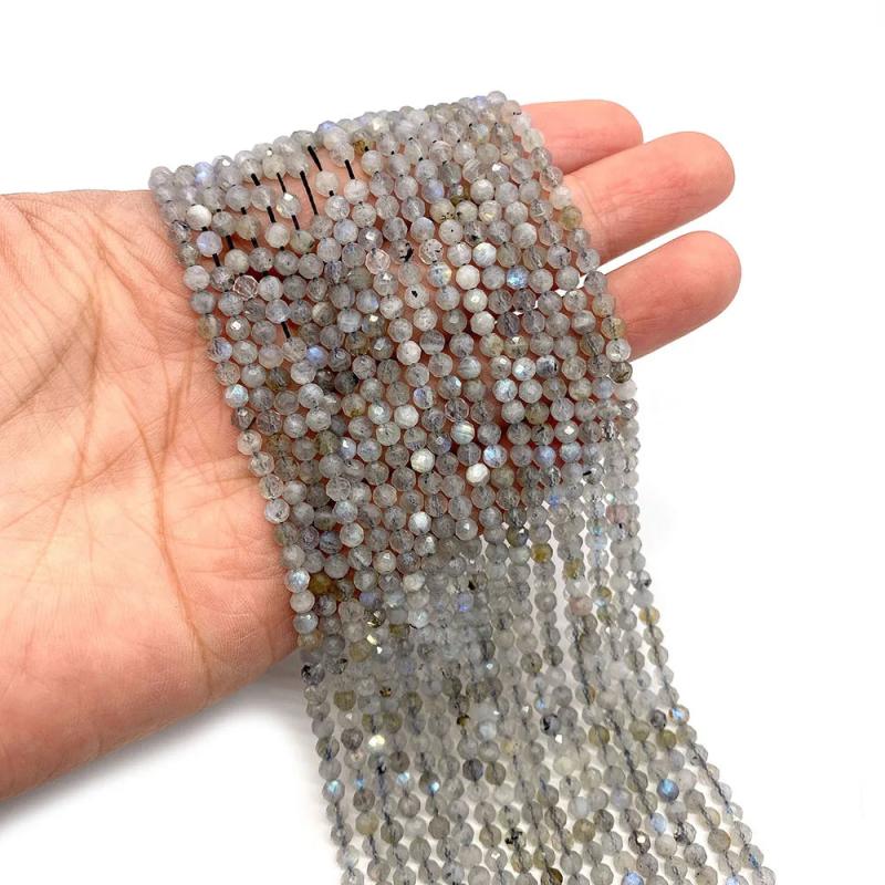Grey Apatite Stone Beads for DIY Jewelry Making 2mm 3mm 4mm