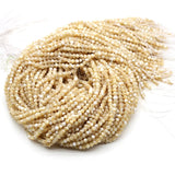 Natural Freshwater Shell Faceted Beaded Round Loose Isolation Beads