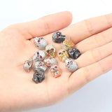 CZ Skull Head Beads for DIY Jewelry Making Copper Spacer Beads 3pcs/lot