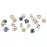 CZ Skull Head Beads for DIY Jewelry Making Copper Spacer Beads 3pcs/lot