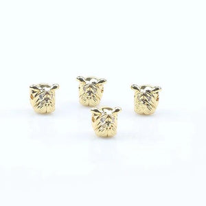 CZ Pig Head Beads Copper Spacer Beads 3pcs/lot