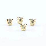CZ Pig Head Beads Copper Spacer Beads 3pcs/lot