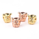 CZ Pig Head Beads Copper Spacer Beads 3pcs/lot