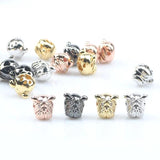 CZ Pig Head Beads Copper Spacer Beads 3pcs/lot