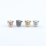 CZ Pig Head Beads Copper Spacer Beads 3pcs/lot