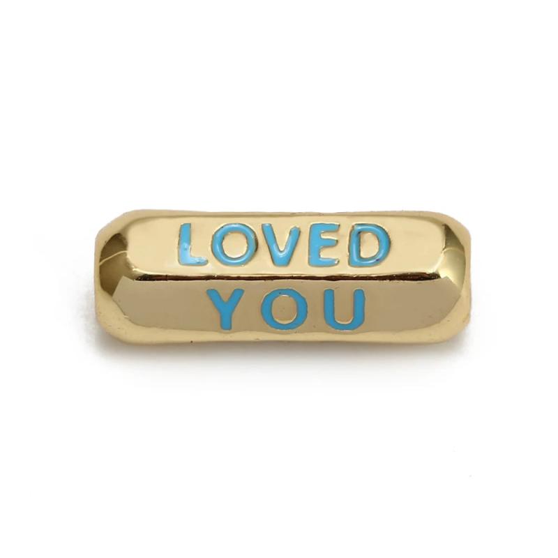 Meibeads Enamel Copper Beads YOU ARE LOVED Charm