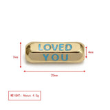Meibeads Enamel Copper Beads YOU ARE LOVED Charm