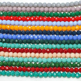 Colorful Faceted Glass Beads Bulk 6/8MM DIY Crafting Jewelry Making