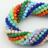 Colorful Faceted Glass Beads Bulk 6/8MM DIY Crafting Jewelry Making