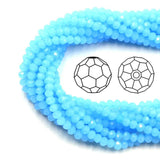 Colorful Faceted Glass Beads Bulk 6/8MM DIY Crafting Jewelry Making
