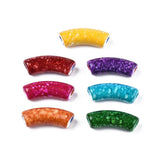 20pcs Curved Tube Beads Acrylic Bamboo Tube Mix for DIY Bracelet Bangles Jewelry