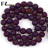 Natural Purple Druzy Agate Beads 6/8/10/12mm Round