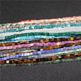 4x4mm Natural Howlite Sea Sediment Beads Square Loose Spacer Stone Beads