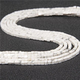 4x4mm Natural Howlite Sea Sediment Beads Square Loose Spacer Stone Beads