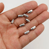 50pcs Antique Silver Long Tube Beads Charms Jewelry Metal DIY Bracelets Decor