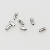 50pcs Antique Silver Long Tube Beads Charms Jewelry Metal DIY Bracelets Decor