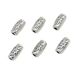 50pcs Antique Silver Long Tube Beads Charms Jewelry Metal DIY Bracelets Decor