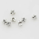 20pcs Antique Silver Star Beads Big Hole Jewelry Metal Loose Beads DIY Bracelet