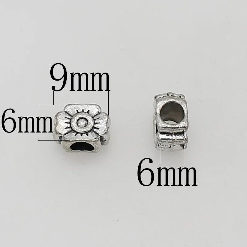 20pcs Big Hole Flower Beads for DIY Jewelry Making