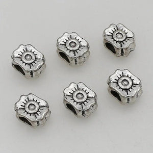 20pcs Big Hole Flower Beads for DIY Jewelry Making