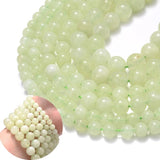 Green Chalcedony Hetian Jade Crystals Round Bead 6-10mm 15in
