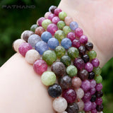Natural Stone Tourmalines Jaspers Smooth Faceted Spacer Bead 15 In