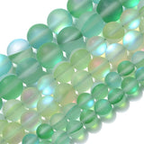 Matte Austrian Crystals Moonstone Bead Round Bulk Jewelry Bead 6-10mm