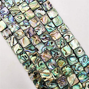 10pcs Abalone Shell Loose Beads 12mm Square Charms Jewelry Making DIY