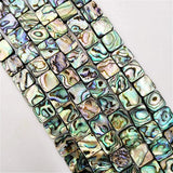 10pcs Abalone Shell Loose Beads 12mm Square Charms Jewelry Making DIY