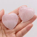 Rose Quartz Heart Shape Agates Beads 40x40mm