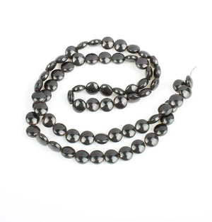6mm Plated Hematite Disc Flat Round Loose Beads for Jewelry Making