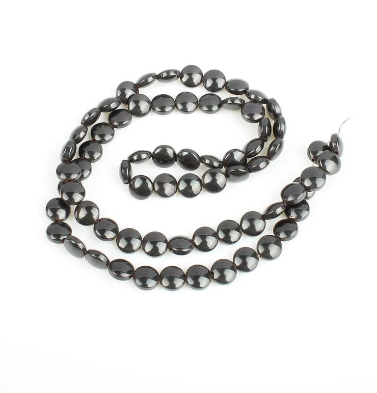 6mm Plated Hematite Disc Flat Round Loose Beads for Jewelry Making