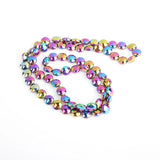 6mm Plated Hematite Disc Flat Round Loose Beads for Jewelry Making