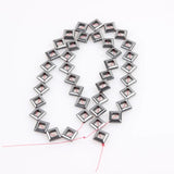 Natural Stone 11mm Hematite Square Beads for DIY Jewelry Making