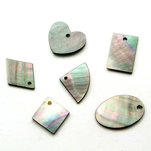 10pcs Abalone Shell Rectangular Pendant for DIY Jewelry Making