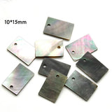 10pcs Abalone Shell Rectangular Pendant for DIY Jewelry Making