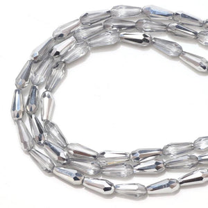 Faceted Drop Glass Beads 4X10/3X7MM Crystal Beads For Jewelry Making