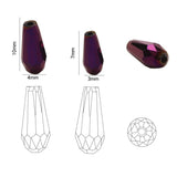 Faceted Drop Glass Beads 4X10/3X7MM Crystal Beads For Jewelry Making