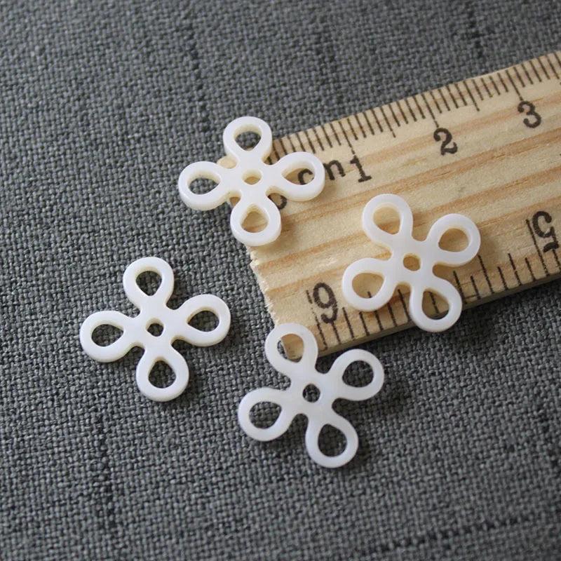 5pcs Natural Freshwater Shell 16mm Carved Flower Beads DIY Jewelry Making