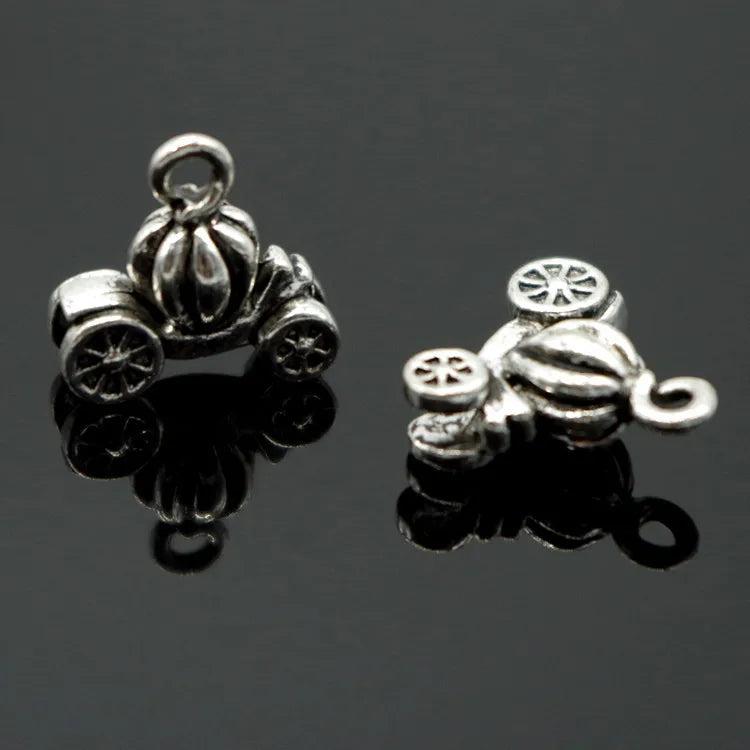 Silver Wheel Bead Pendant for European Bracelets & Necklaces