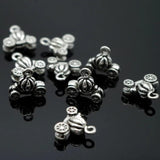 Silver Wheel Bead Pendant for European Bracelets & Necklaces
