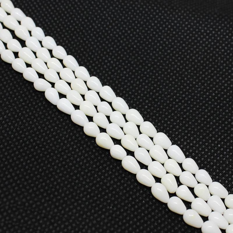 5mm Coral Water Drop Loose Bead High Natural Sea Bamboo Necklace Bracelet