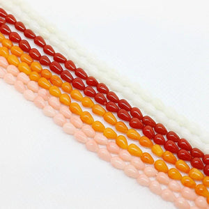 5mm Coral Water Drop Loose Bead High Natural Sea Bamboo Necklace Bracelet