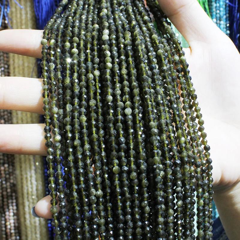 Natural Tourmaline Beads 2-3mm Lapis Lazuli Loose Beads