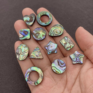 2pcs Abalone Shell Loose Beads Round DIY Jewelry Earrings Necklace